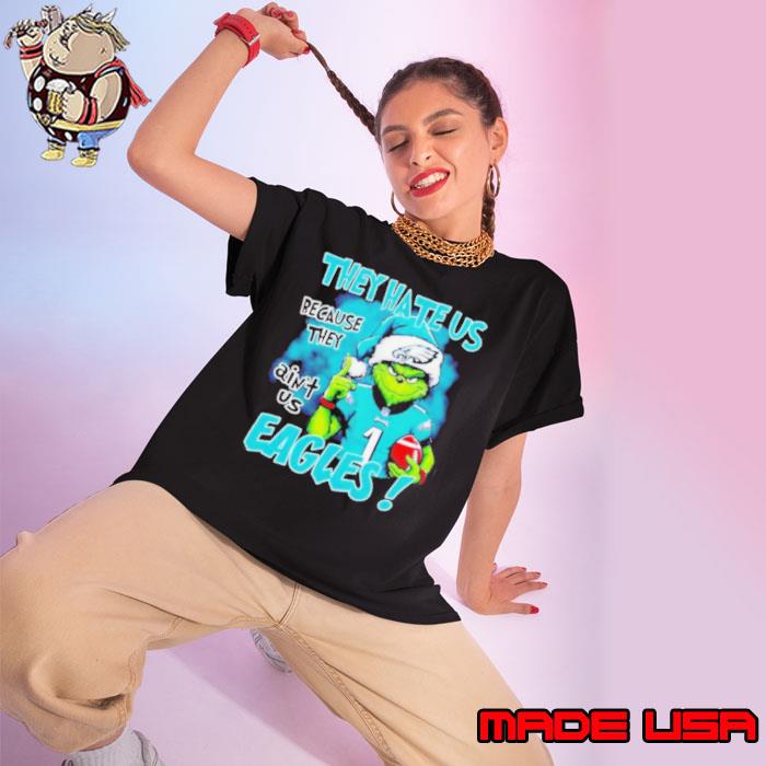 Santa Grinch they hate us because they ain’t us Eagles s Ladies tee