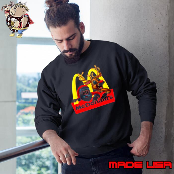 Santa Reindeer McDonalds Merry Christmas s Sweatshirt
