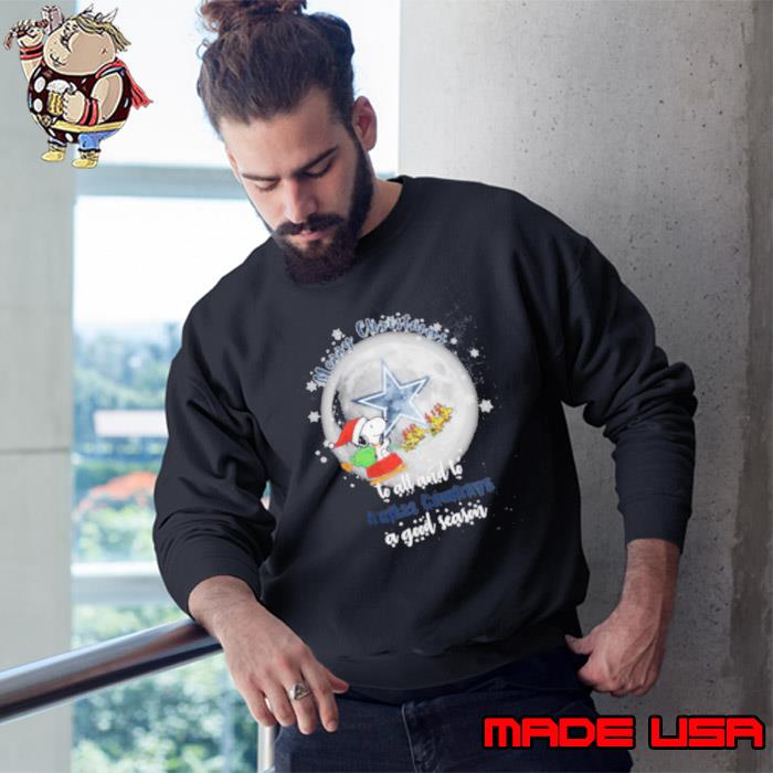 Santa Snoopy merry christmas to all and to Dallas Cowboys a good season s Sweatshirt