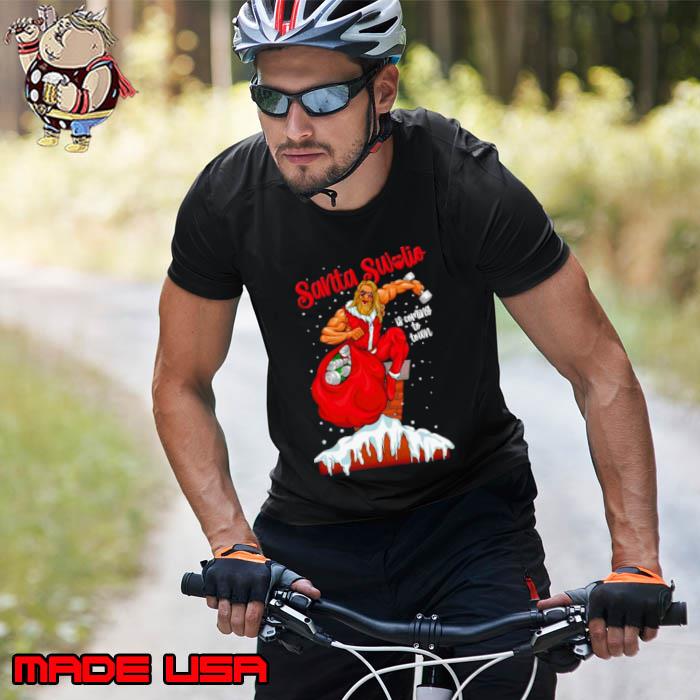 Santa swolio is coming to town s Unisex