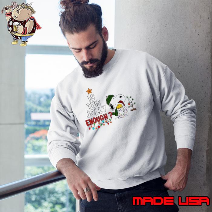 Snoooy Woodstock Is This Jolly Enough Lights Xmas s Sweatshirt