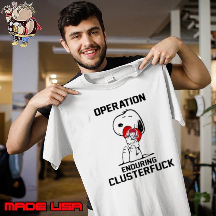 Snoopy Hug Wendy'S Heart Operation Enduring Clusterfuck Shirt Unisex