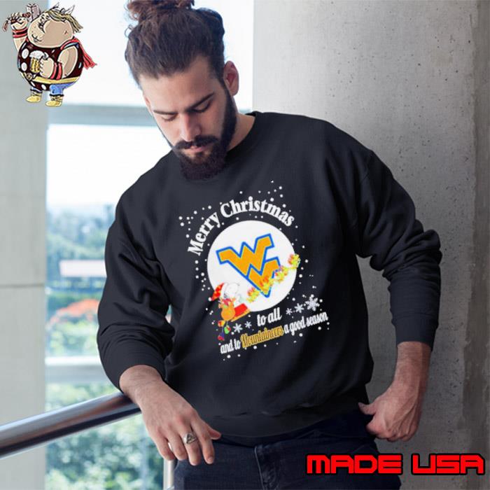 Snoopy Merry Christmas To All And To Virginia Mountaineers A Good Season Shirt