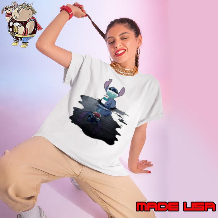 Stitch Mask Hug Soap Domestic Mirror Stitch Smile Shirt
