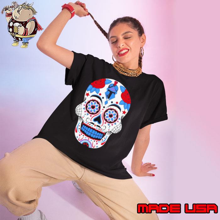 Tennessee Titans Sugar Skull Shirt Ladies tee