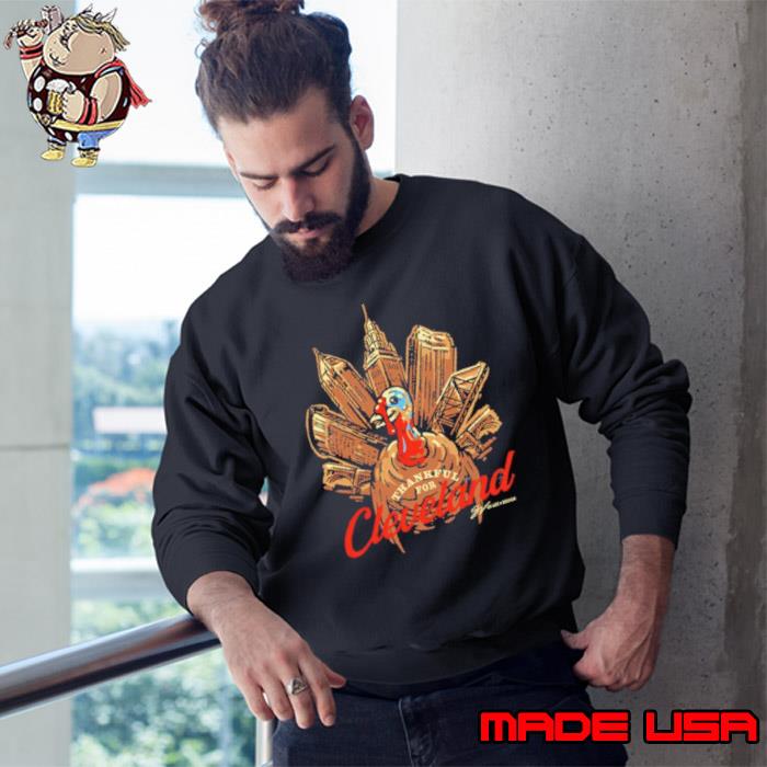 Thankful For Cleveland Turkey Retro Shirt