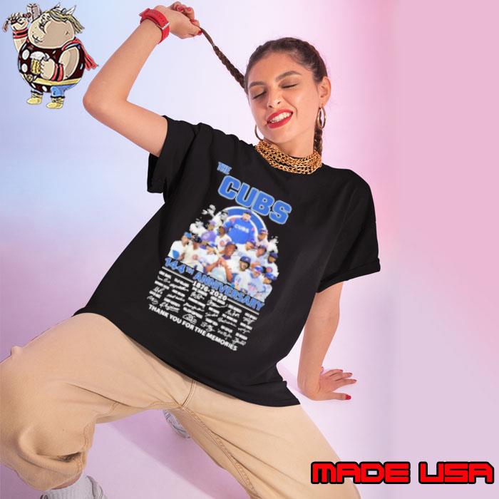The Chicago Cubs 144Th Anniversary 1876 2020 Thank You For The Memories Signatures Shirt Ladies tee