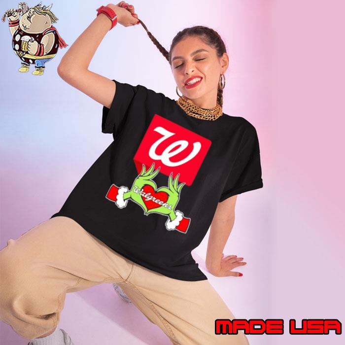 The Grinch Hand Love Walgreens Logo s Ladies tee