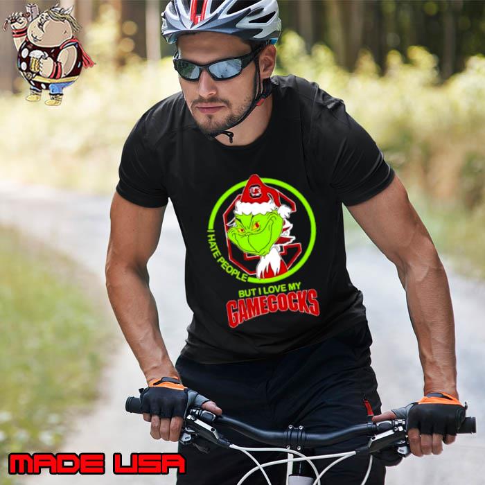 The Grinch I Hate People But I Love My South Carolina Gamecocks Football Logo Shirt Unisex