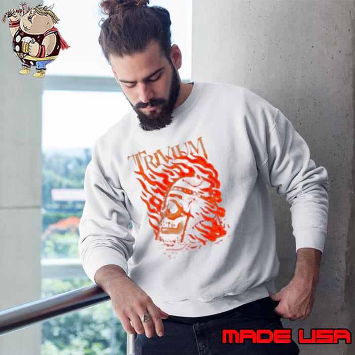 Trivium Flaming Skull s Sweatshirt