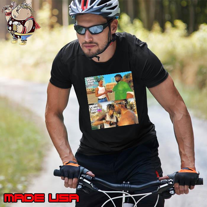 Grand Theft Auto San Andreas To Grand Theft Auto 6 Graphics Evolution Gang Handshake Scenes Shirt