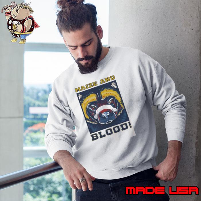 Michigan Wolverines Maize and Blood Shirt Sweatshirt
