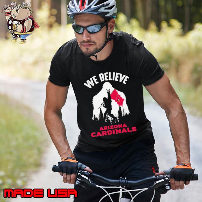 Bigfoot We Believe Arizona Cardinals NFL Flag Shirt