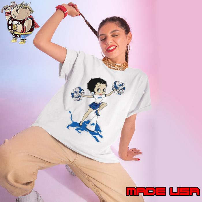Detroit Lions Fangirl Cheer Betty Boop s Ladies tee