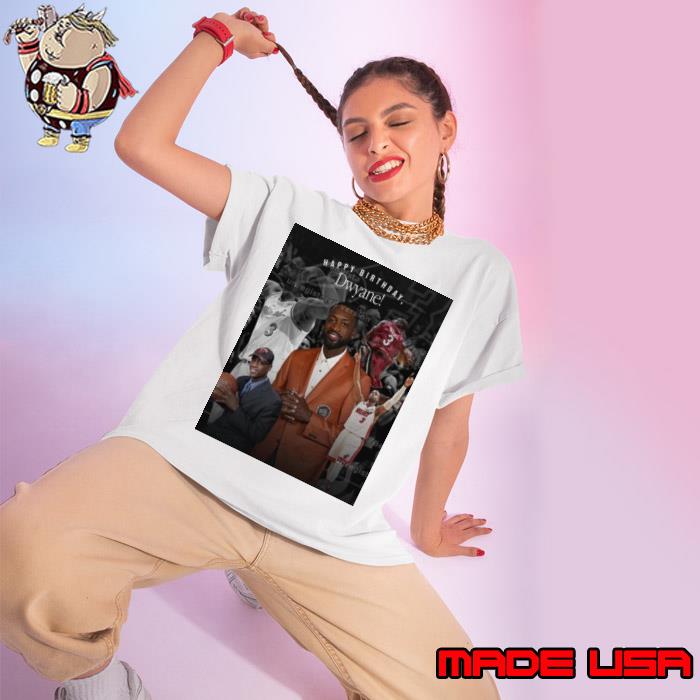 Happy Birthday Dwyane Wade Miami Heat Legend Hall Of Famer s Ladies tee