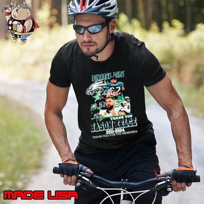 Jason Kelce Eagles Thank You For The Memories 2011 2024 Signature Shirt Unisex