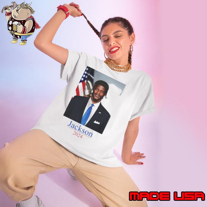 Lamar Jackson 2024 USA flag shirt