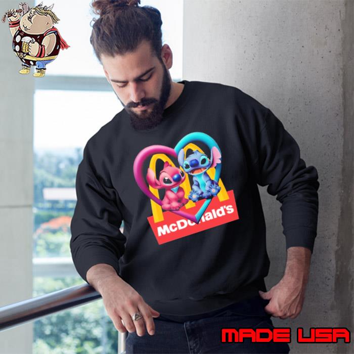 Mc donald's symbol baby stitch and baby angel shirt