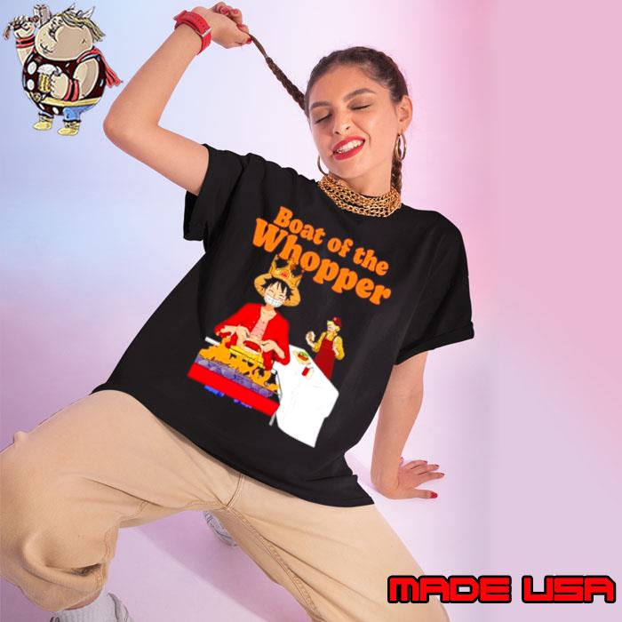 Nice the One Piece X Burger King Boat of the whopper s Ladies tee