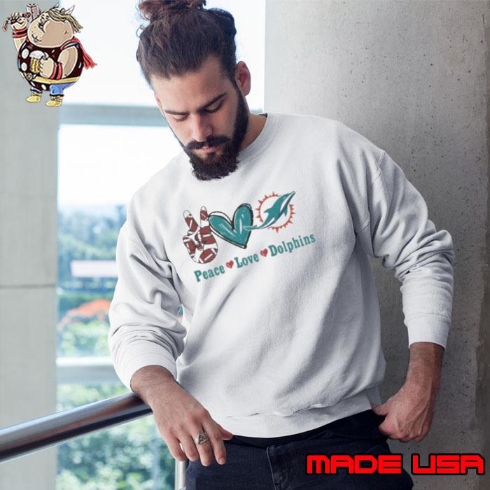 Peace Love Miami Dolphins 2024 s Sweatshirt