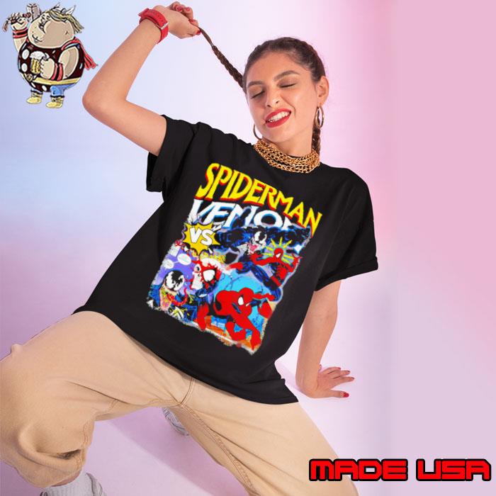 Spiderman VS Venom comic s Ladies tee