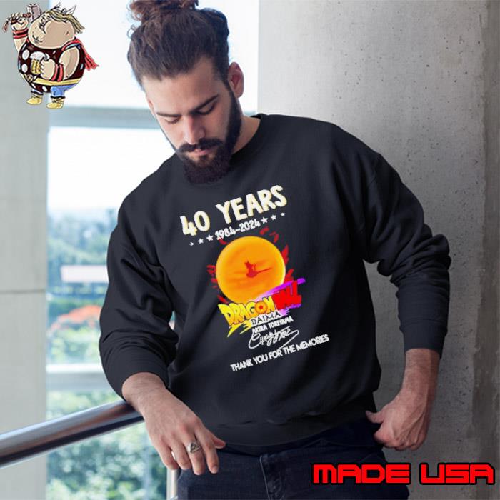 40 Years 1984 2024 Dragon Ball Daima Thank You For The Memories Signatures Shirt