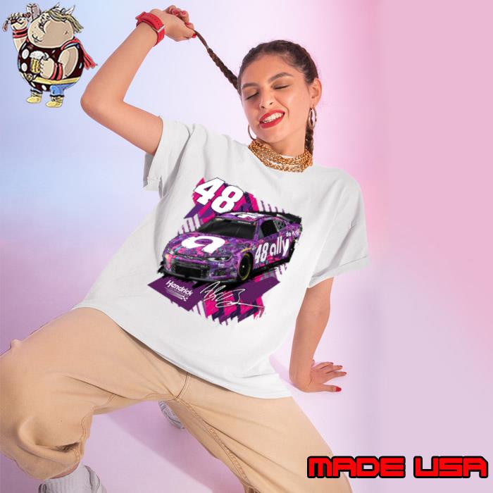 Alex Bowman Charcoal Ally American professional stock car racing driver T-Shirt Ladies tee