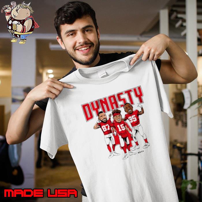 Awesome kansas City Chiefs Mahomes, Kelce, & Jones Dynasty Shirt Unisex