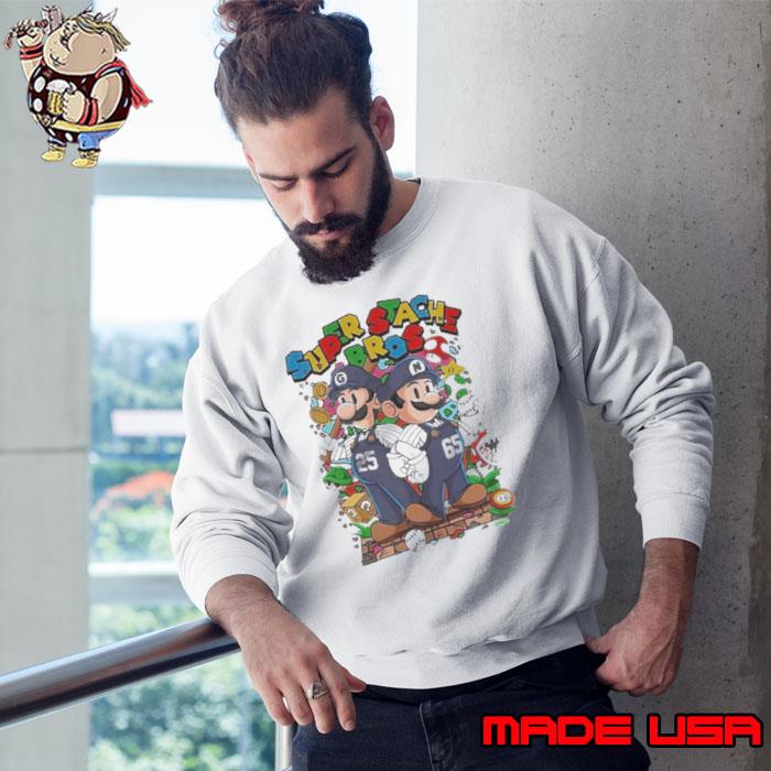 Awesome super Stache Bros Super Mario 2024 shirt