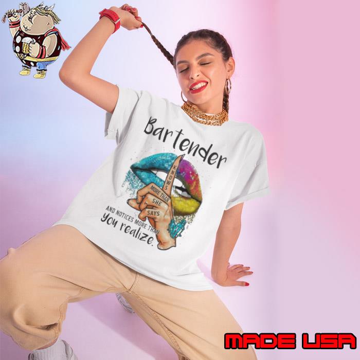 Bartender Notices More Than You Realize Watercolor s Ladies tee