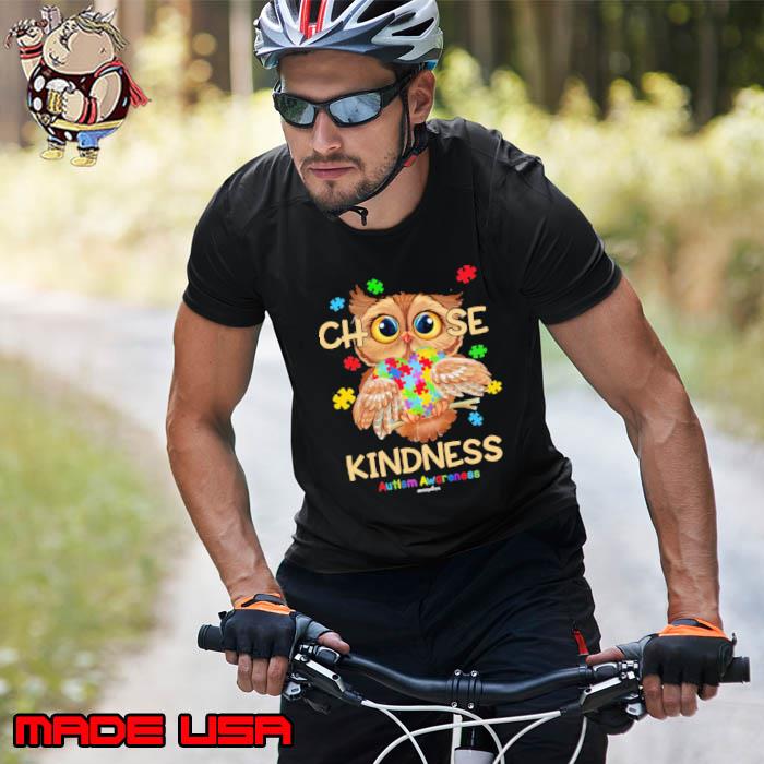 Choose kindness autism awareness owl shirt