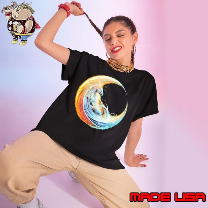 Dragon in moon s Ladies tee