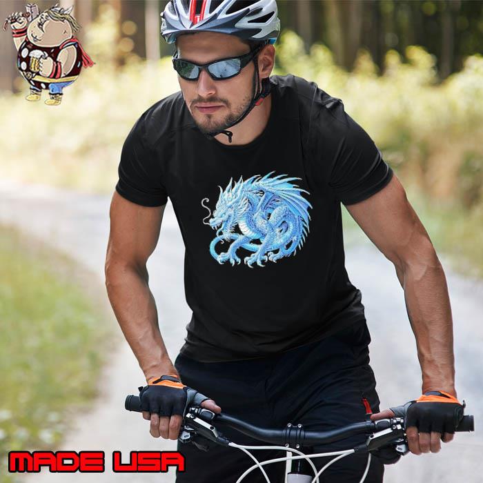 Dragon picture blue shirt