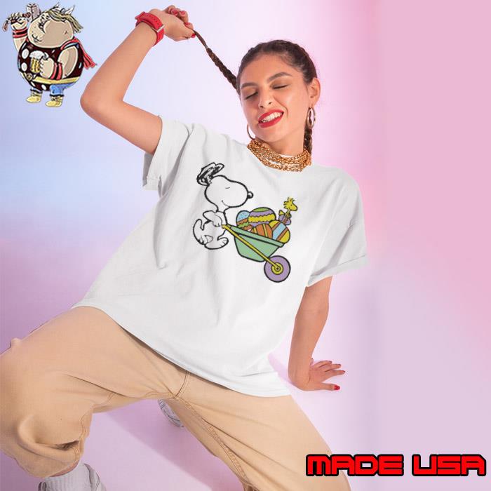 Easter Wagon Snoopy Woodstock s Ladies tee