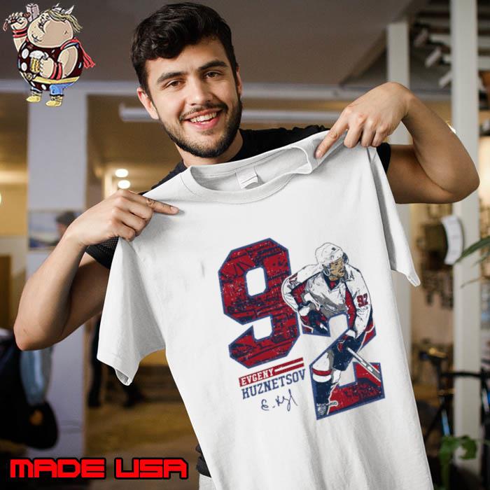 Evgeny Kuznetsov Signature Russian professional ice hockey forward Washington Offset T-Shirt Unisex