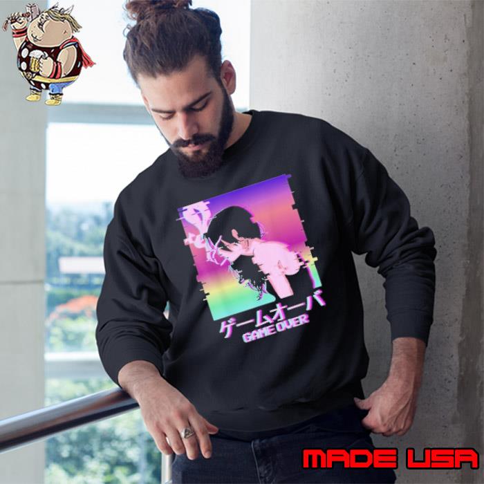 Japanese Vaporwave Sad Anime Girl Game Over Indie shirt