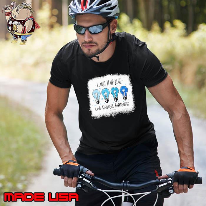 Light it up blue love kindness awareness autism shirt