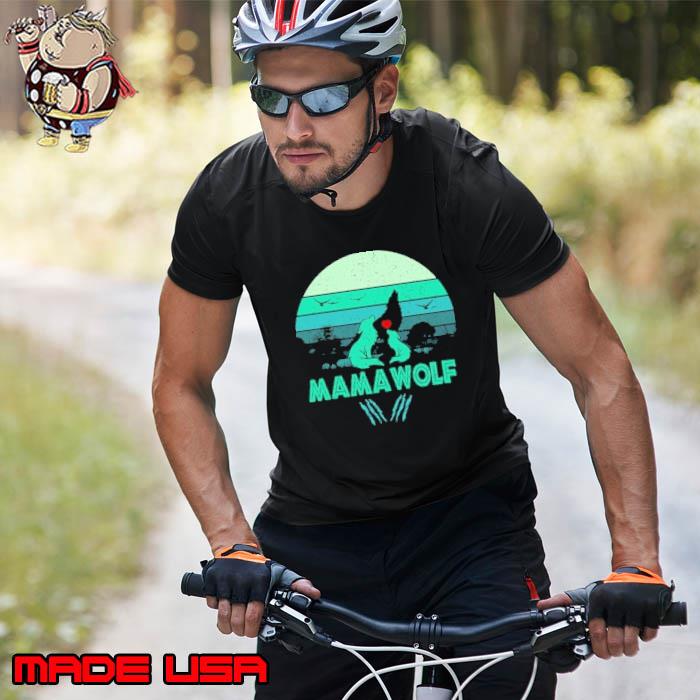 Mamawolf Wolf Heart Vintage Sunset shirt