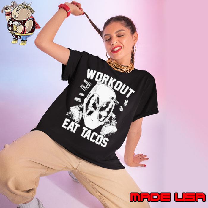 Marvel Deadpool Workout Eat Tacos Shirt Ladies tee