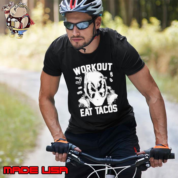 Marvel Deadpool Workout Eat Tacos Shirt