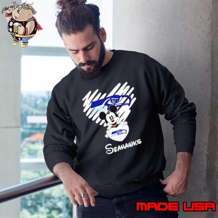 Mickey heart Seattle Seahawks s Sweatshirt