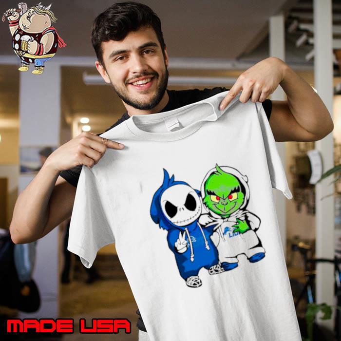 Nice grinch And Jack Skellington Detroit Lions fan s Unisex