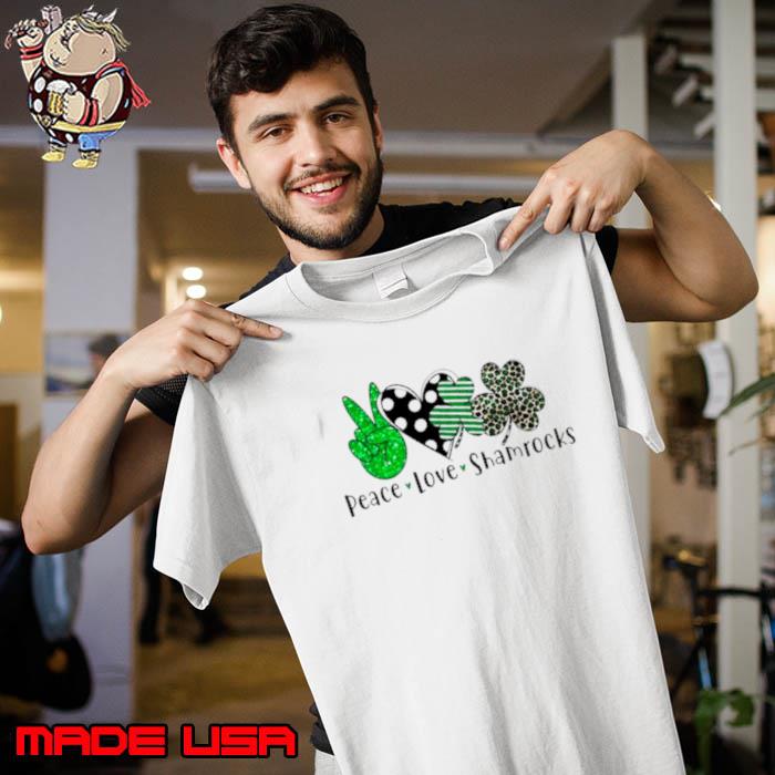 Nice peace love shamrocks St Patrick’s Day s Unisex