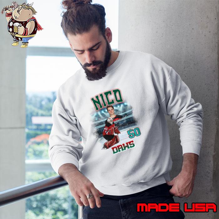 Nico Daws Signature German–Canadian professional ice hockey goaltender for the New Jersey Devils T-Shirt Sweatshirt