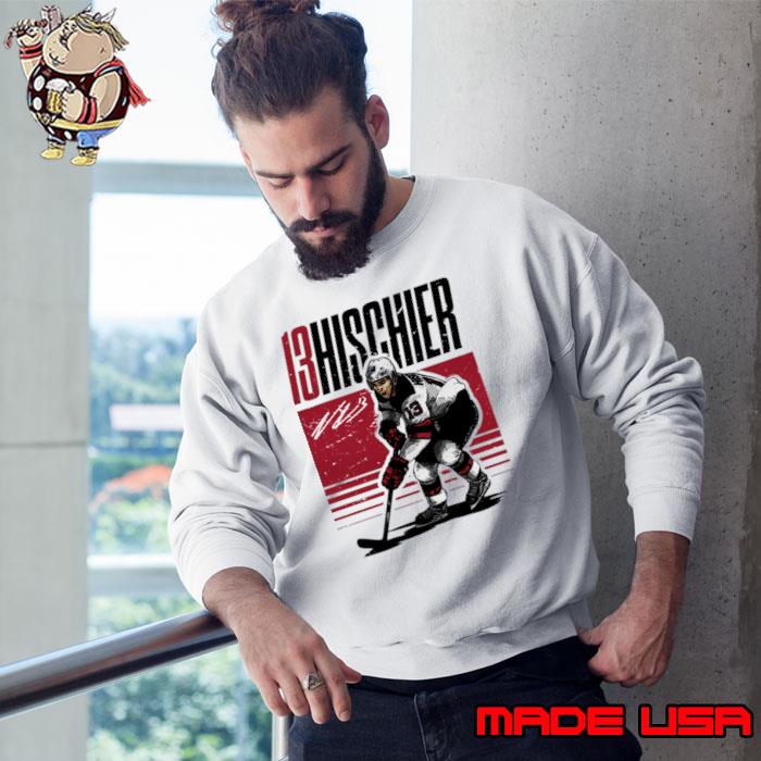 Nico Hischier Signature Swiss professional ice hockey New Jersey Starter T-Shirt Sweatshirt