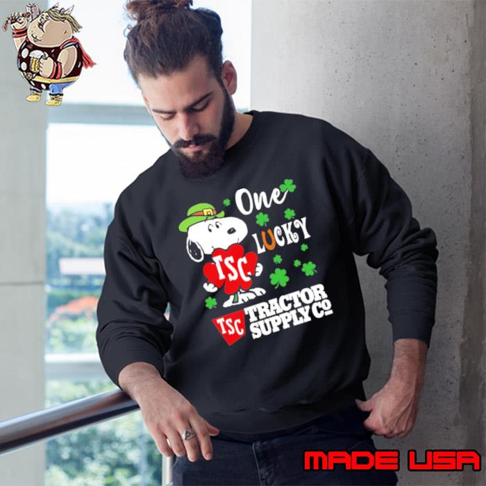 One Lucky Tractor Supply Co Snoopy St Patrick's Day s Sweatshirt
