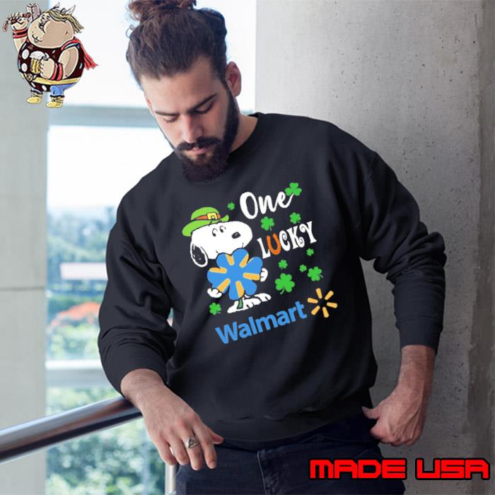 One Lucky Walmart Snoopy St Patrick's Day s Sweatshirt