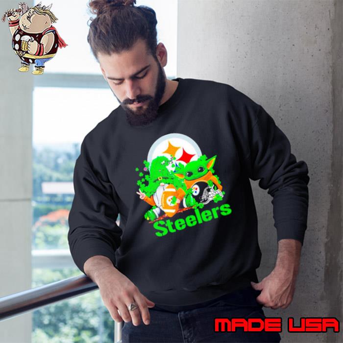Pittsburgh Steelers Baby Yoda Happy St.Patrick’s Day Shamrock shirt