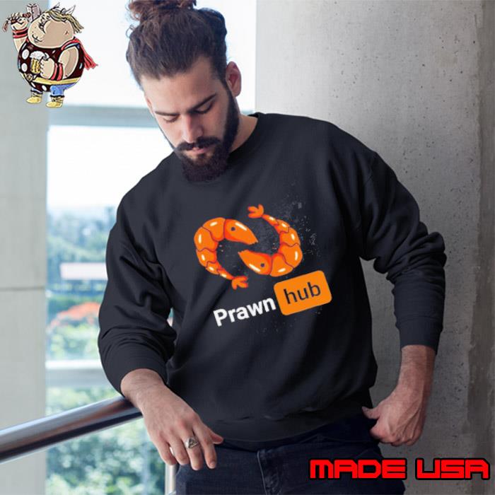 Prawn Hub Logo Parody Wordplay s Sweatshirt