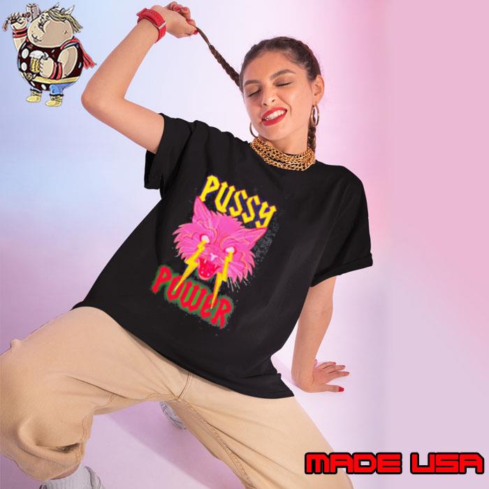 Pussy Power Funny Cat s Ladies tee